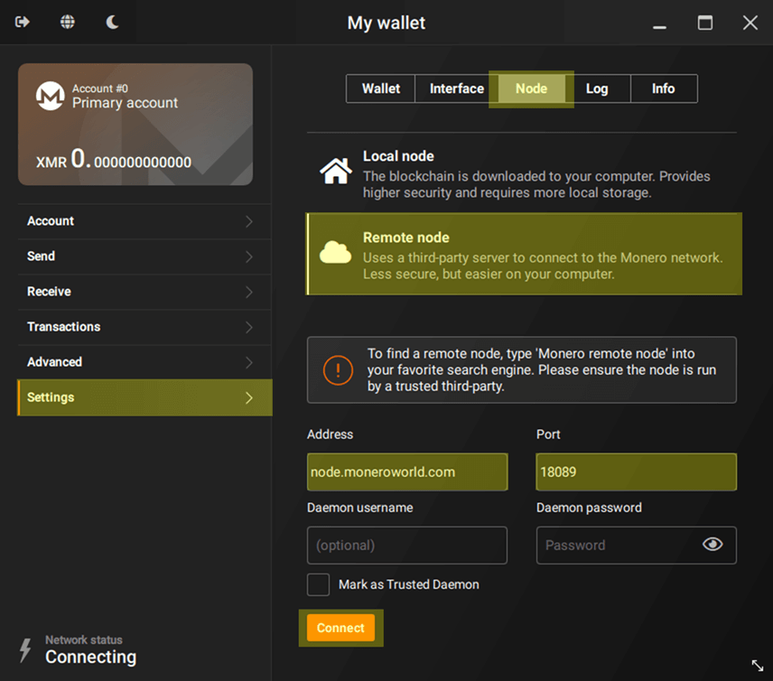 Configure Remote
Node